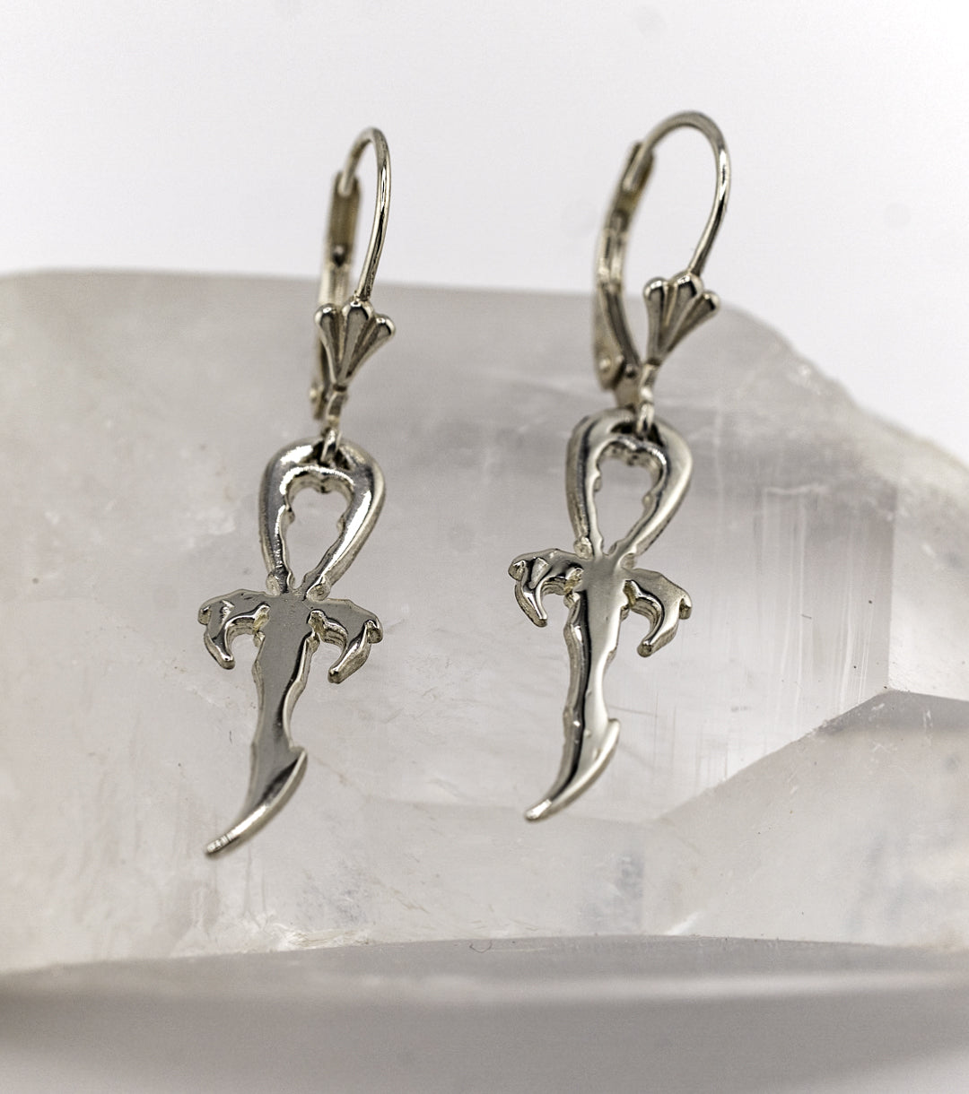 925 Silver Vampire Ankh Earrings - Endless Night x Mystery Control